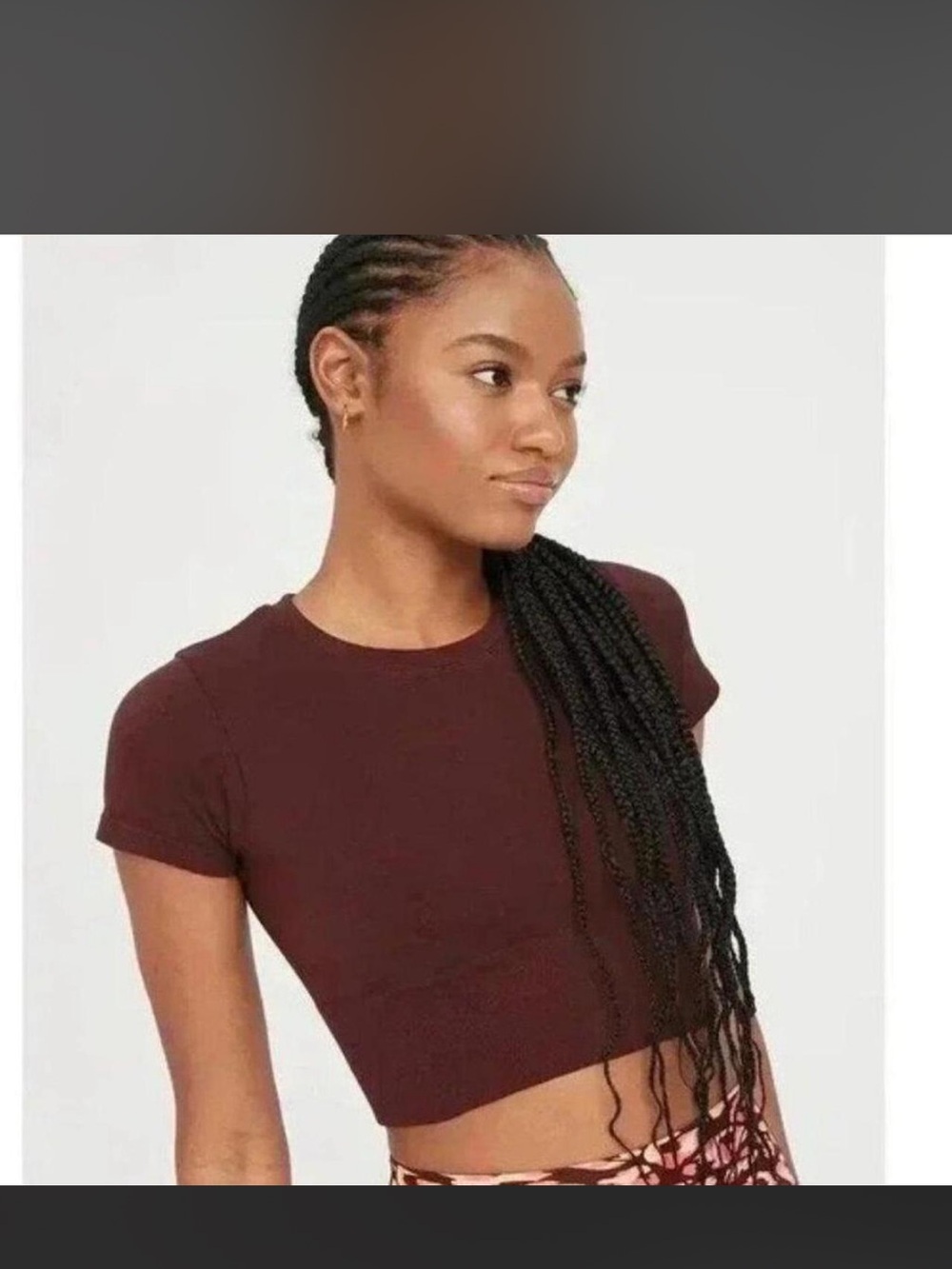 AERIE- burgundy crop top- Size: S